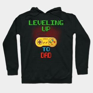 Promoted To Dad T-Shirt Unlocked Gamer Leveling Up Hoodie